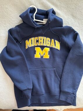 Russell Athletic Navy and Yellow “MICHIGAN” Hoodie